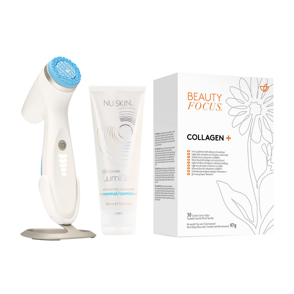 Better Together Collagen+ and ageLOC LumiSpa iO System Peaux normales à mixtes